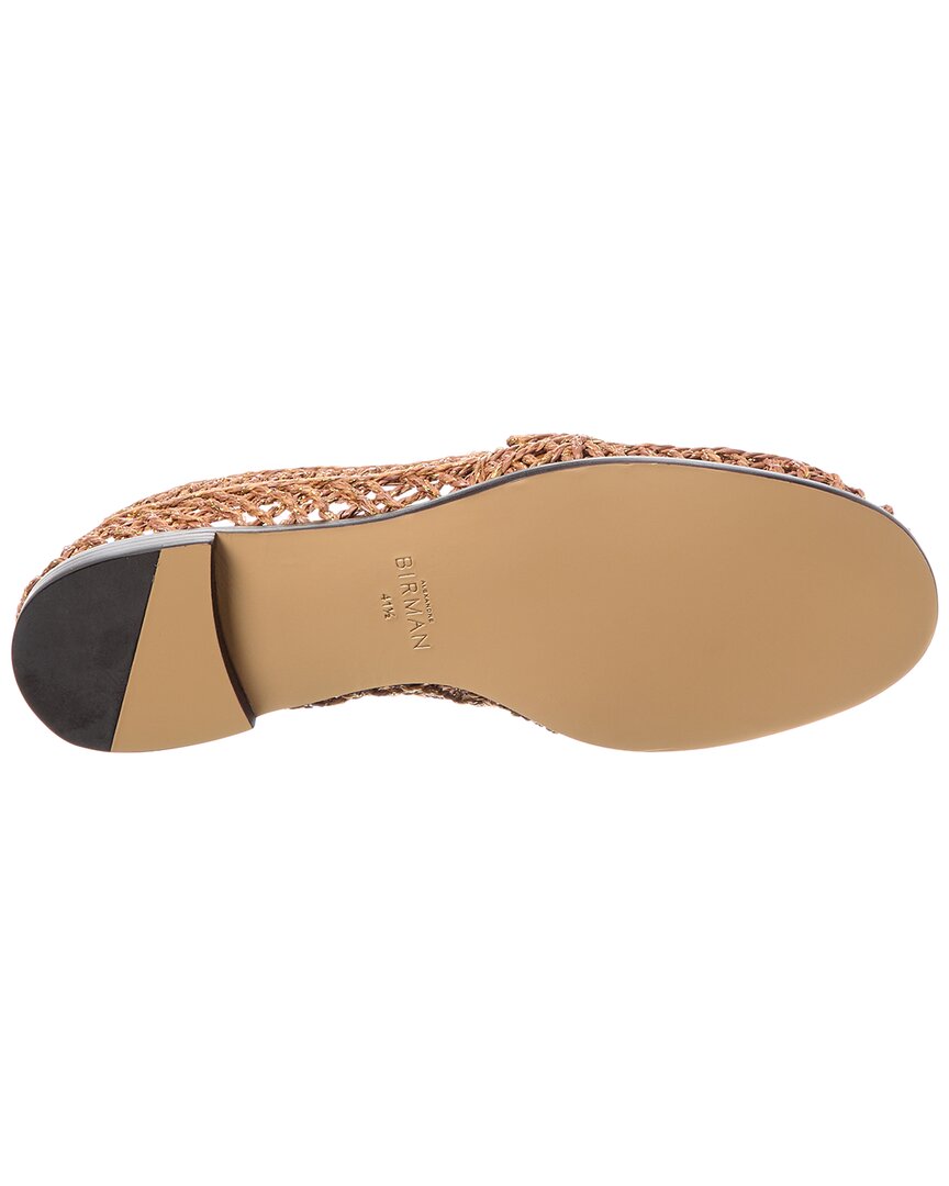 Alexandre Birman Raffia Penny Loafer, коричневый — фото 4