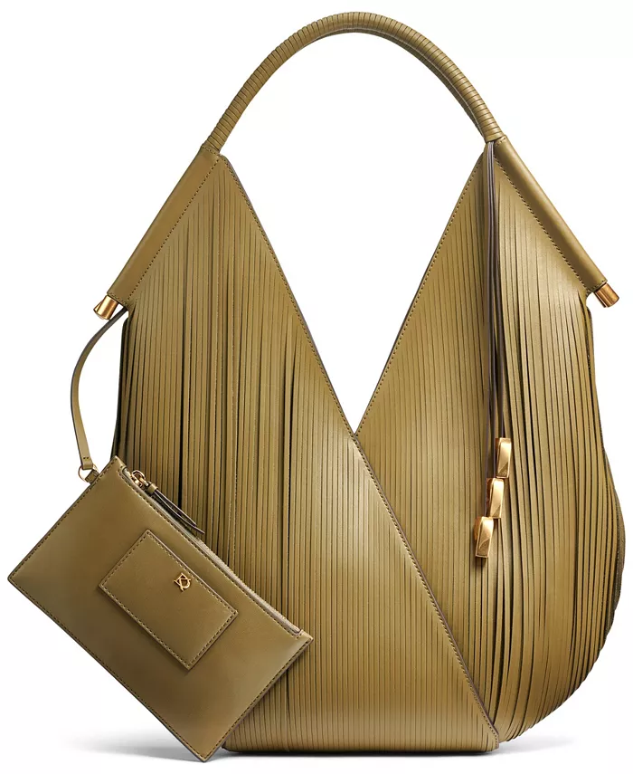 

Сумка Baldwin Large с лазерной резкой и круглой ручкой, обтянутой кожей Donna Karan New York, зеленый