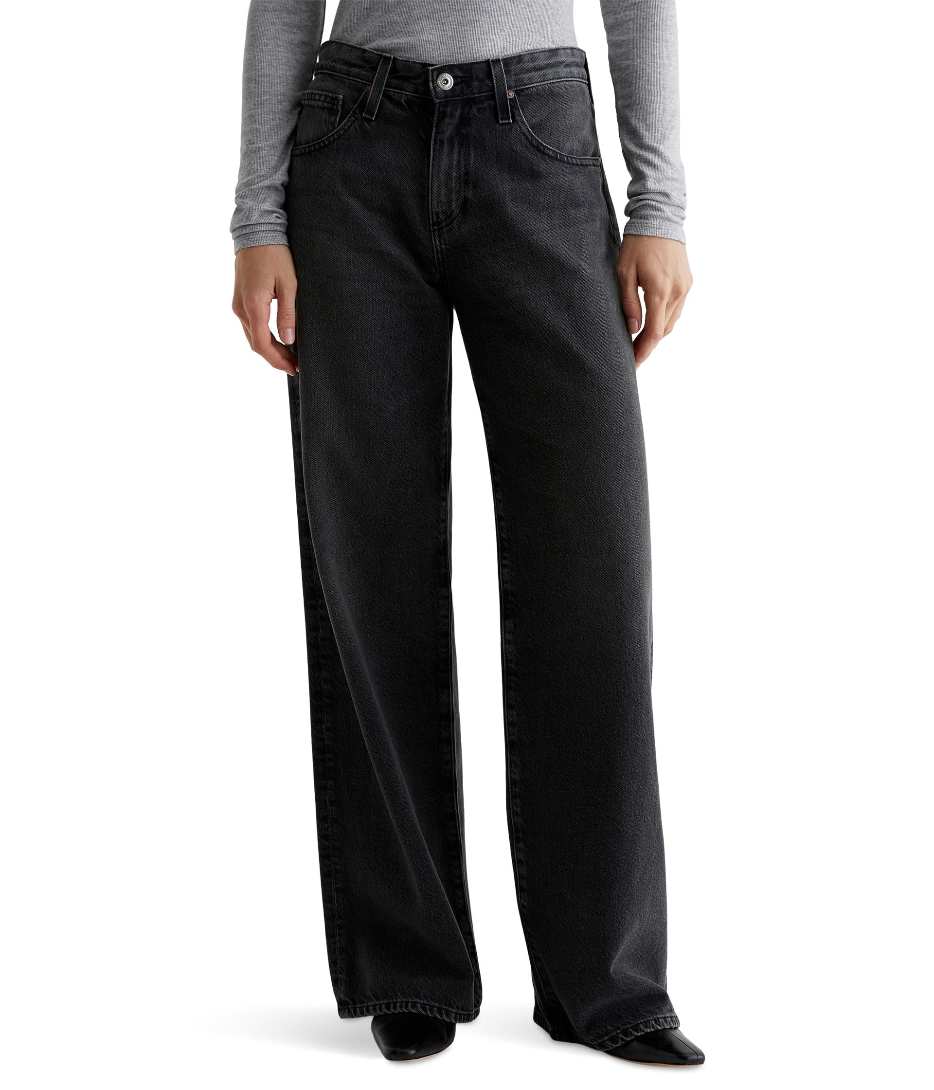 

Джинсы AG Jeans Adria Low Rise Baggy Wide Leg In Overnight, Overnight