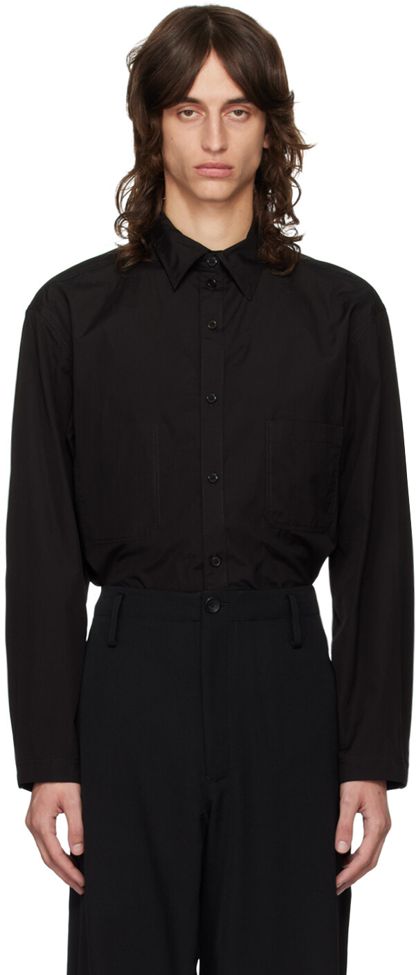 

Рубашка с R-образным швом YOHJI YAMAMOTO, черный