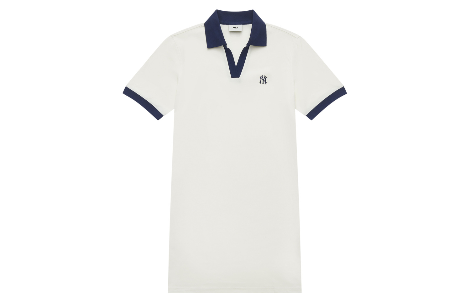 

MLB Кремовое женское платье с коротким рукавом SS24