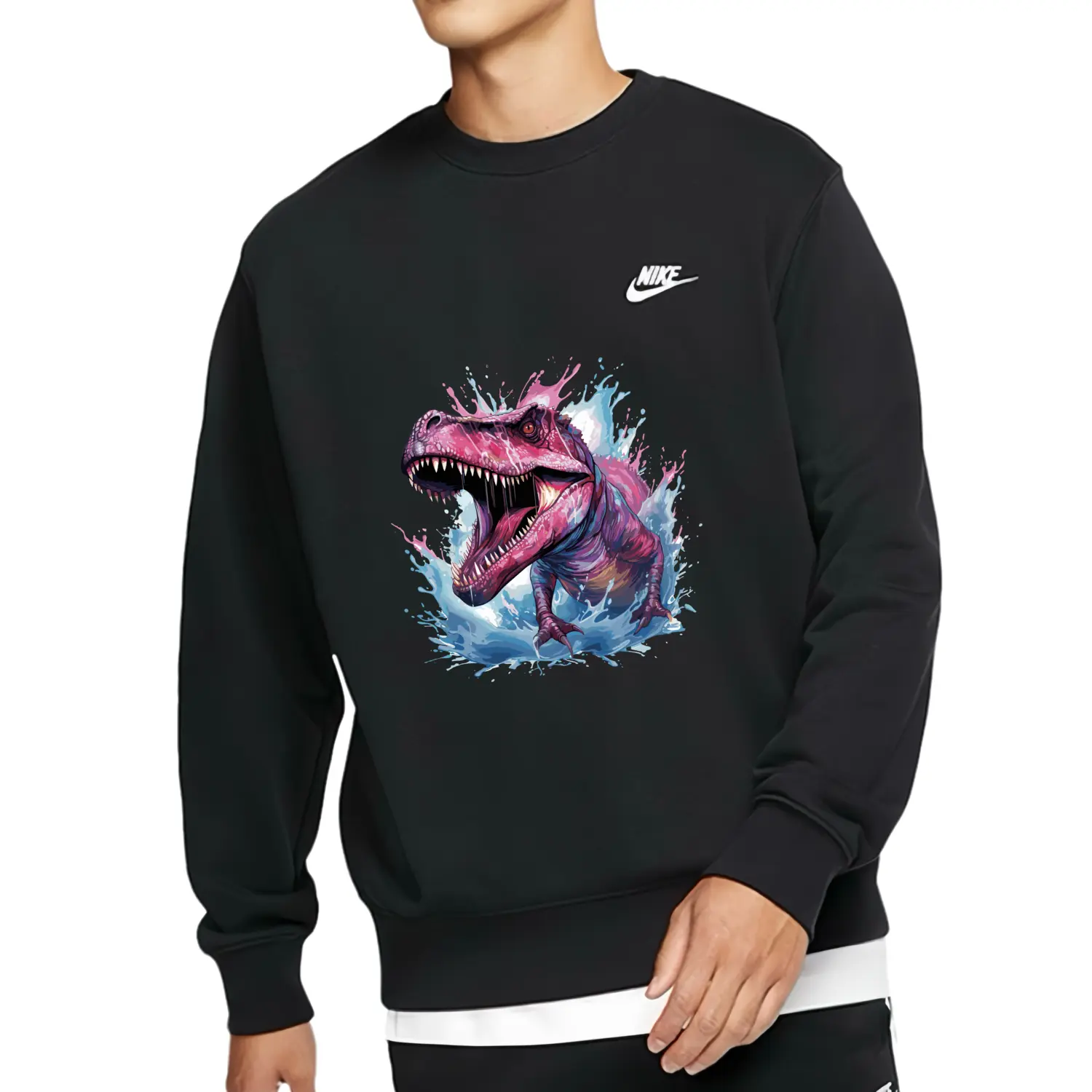 

Толстовка унисекс черная Nike, черный