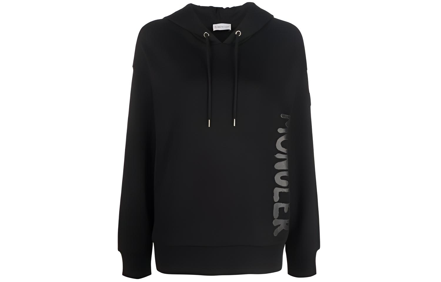 

Moncler Женская худи Black с металлическим спрей-эффектом и логотипом