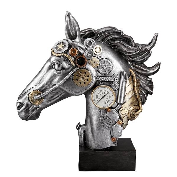 

Декоративная скульптура GILDE Steampunk Horse, серебряный