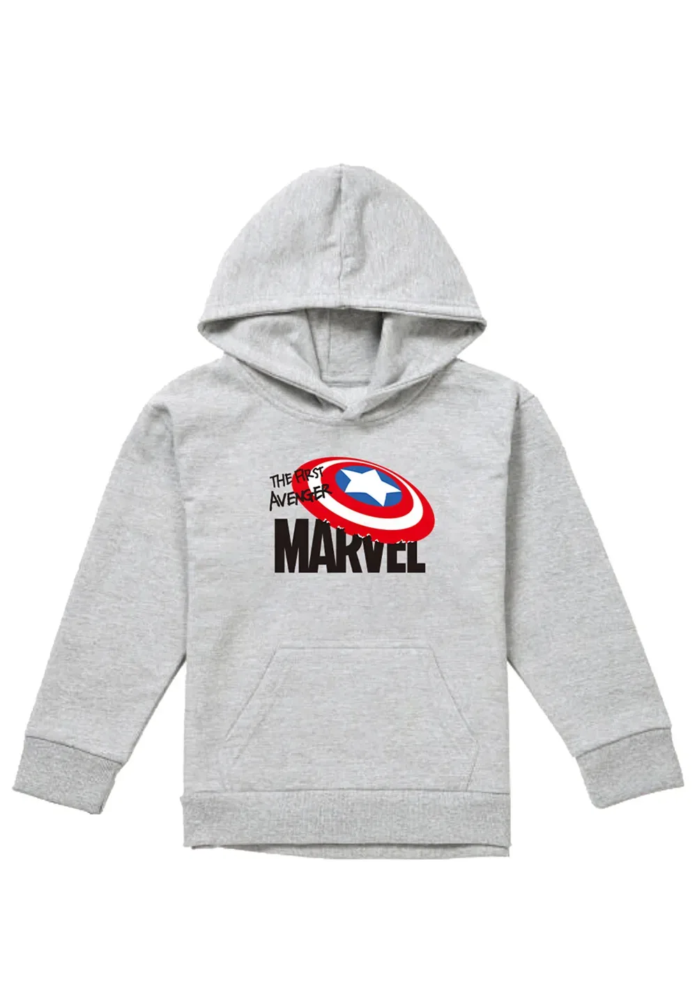 Детская худи Marvel Captain America Athletic Heather, серый — фото 4