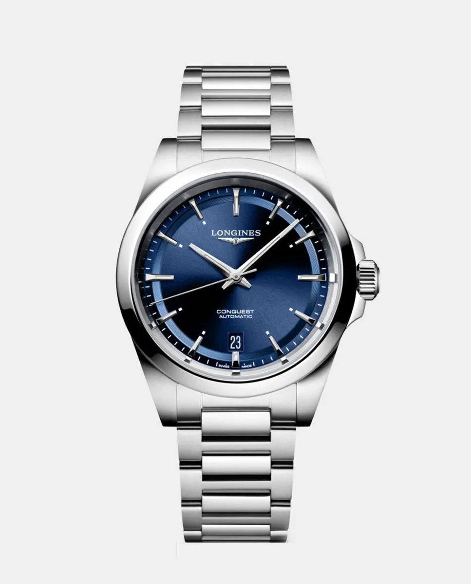 

Conquest L37204926 Мужские стальные часы Longines, серебряный