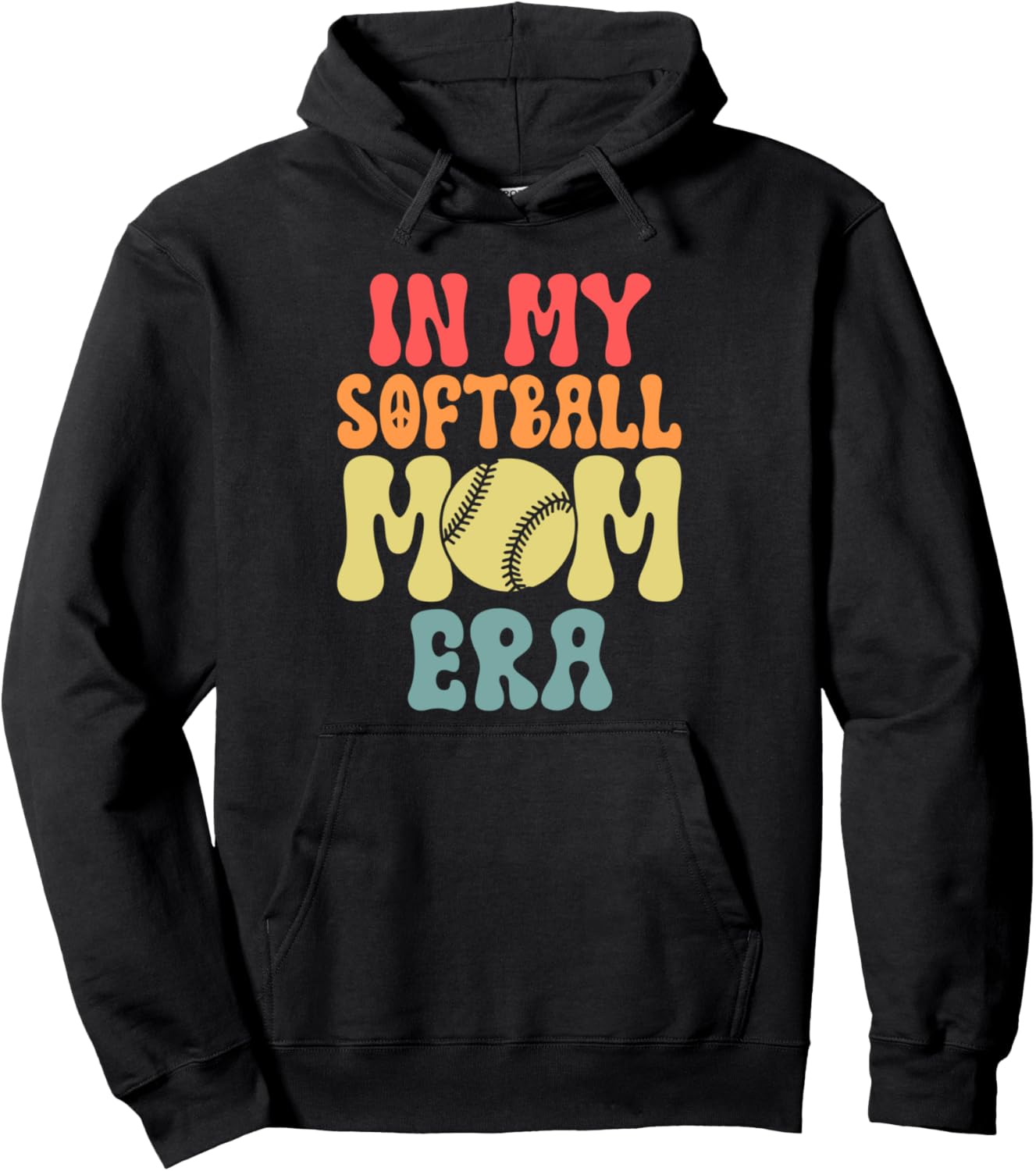 

Толстовка с надписью «В эпоху моей мамы-софтболистки» Softball Player & Play Softball Gift, черный