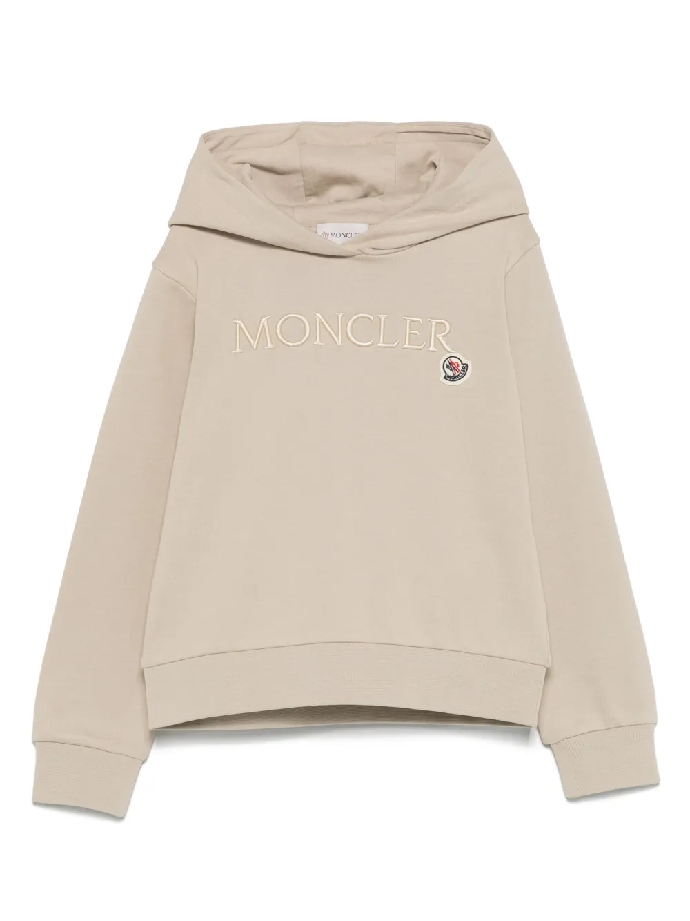 

Худи с вышитым логотипом Moncler Enfant, нейтральный