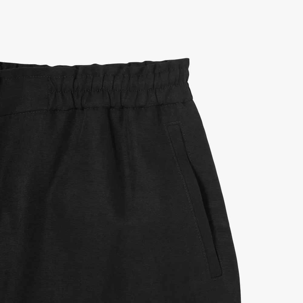 Брюки женские Lacoste New Semi-Baggy, чёрные, из тенсела и льна — фото 3