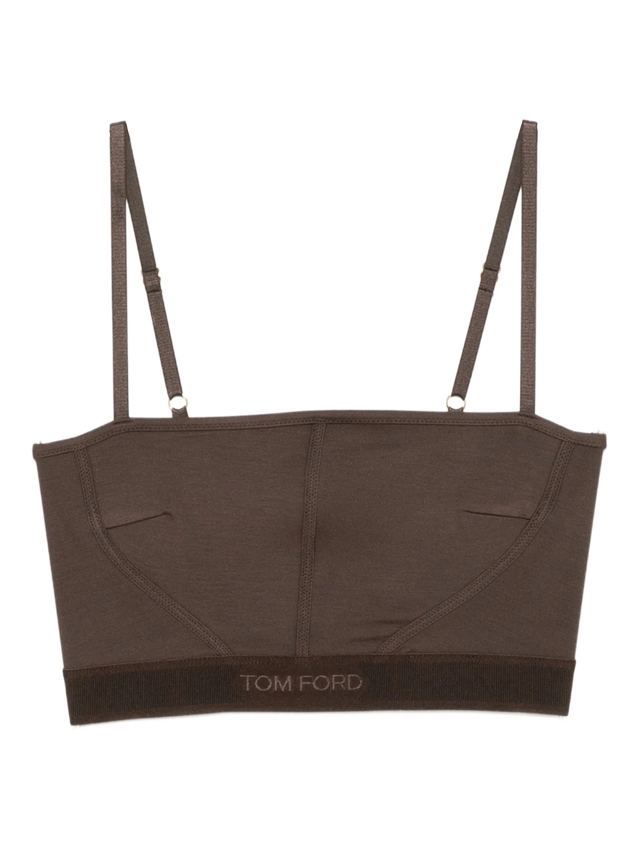 

Топ с вышитым логотипом Tom Ford, коричневый