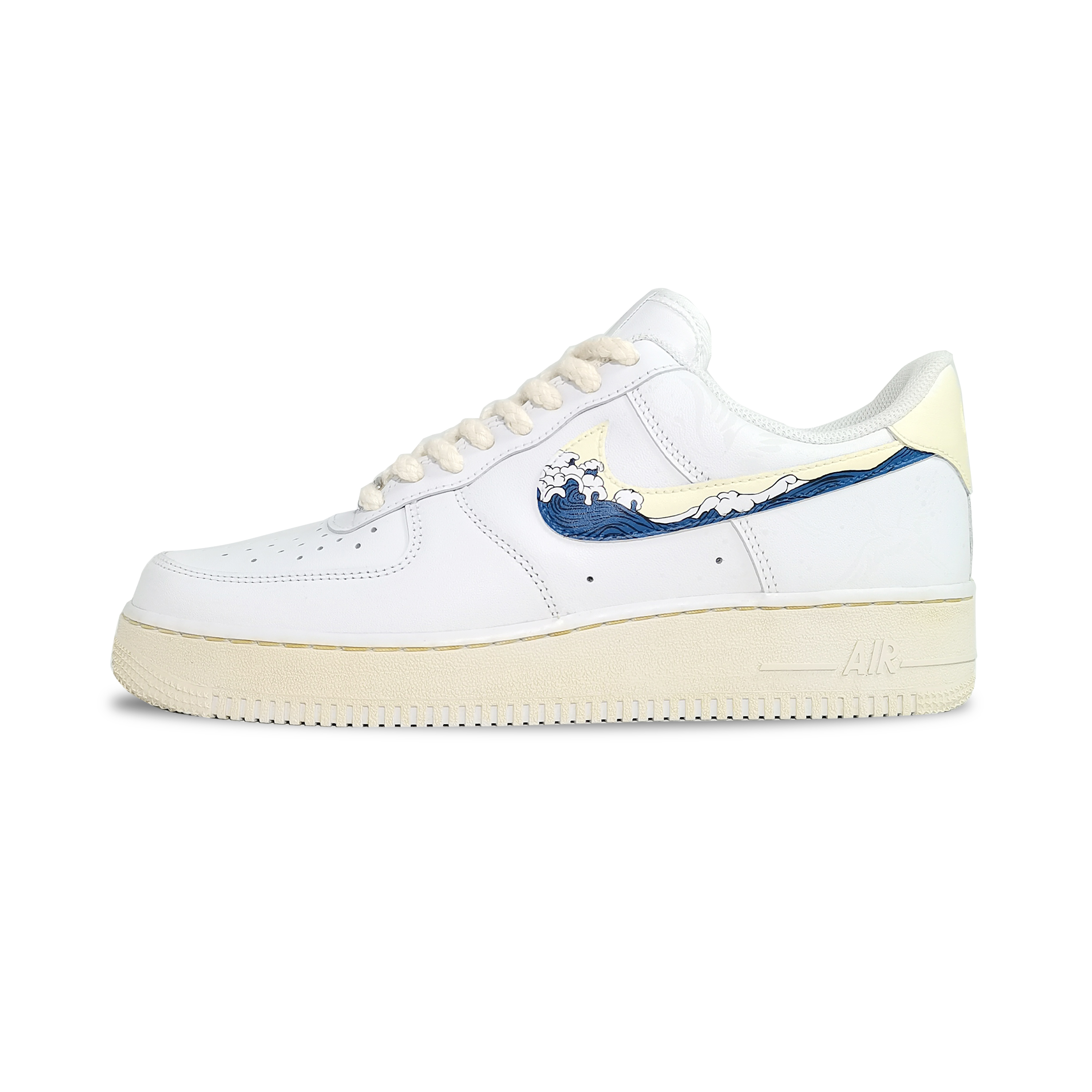 

Кроссовки Nike Air Force 1 Skateboarding Shoes Women's Low-top Yellow/White, белый