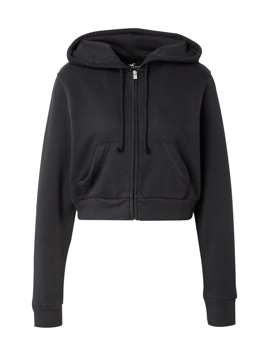 

Толстовка с капюшоном на молнии HOLLISTER Zip-Up Hoodie, черный
