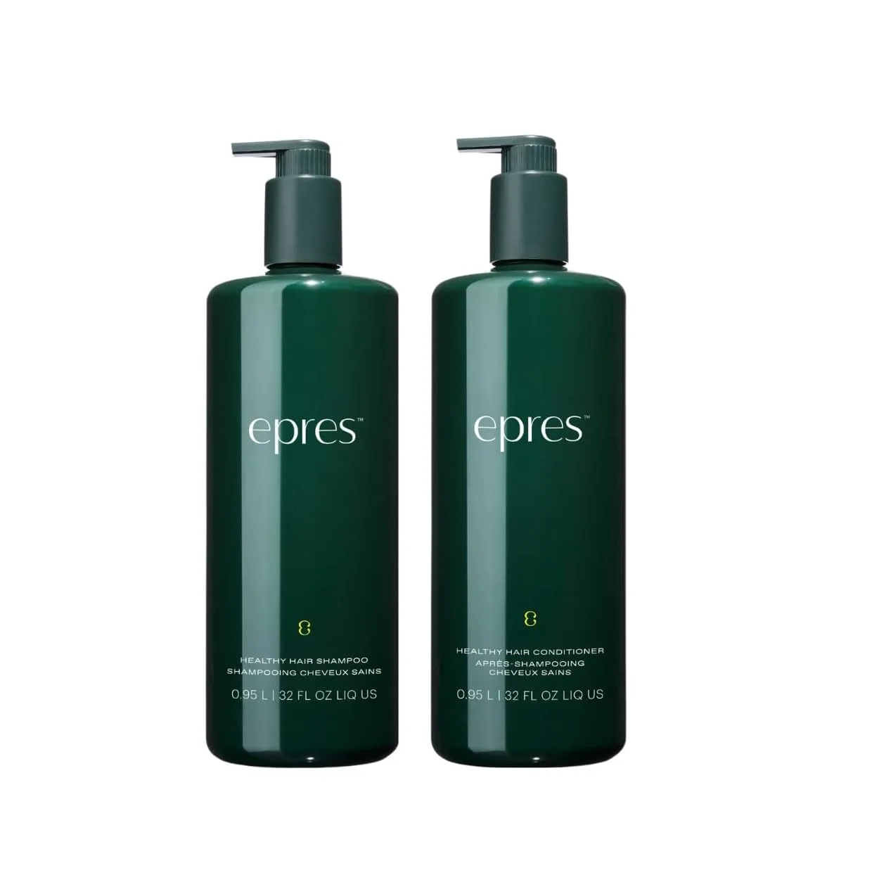 Шампунь и кондиционер epres Healthy Hair, 32 унции (955 мл), для более сильных и блестящих волос, научно обоснованный уход, доказанные результаты, восстановление поврежденных волос.
