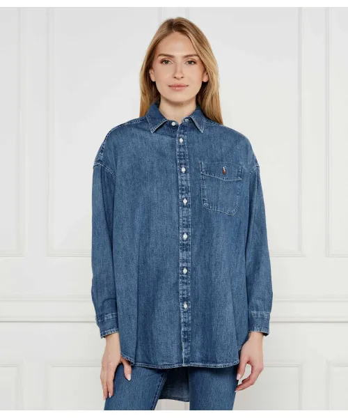 

Джинсовая рубашка Oversize fit Polo Ralph Lauren, синий