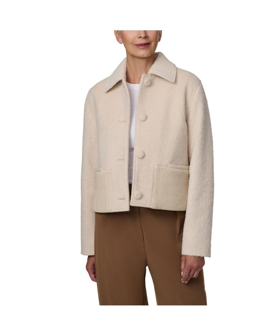 

Короткая куртка из фактурного трикотажа Bernardo, Cream