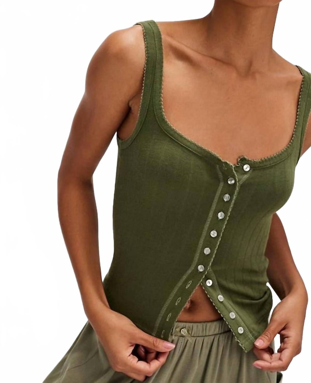 

Энд Гейм Пойнтелле Топ в цвете хаки Free People