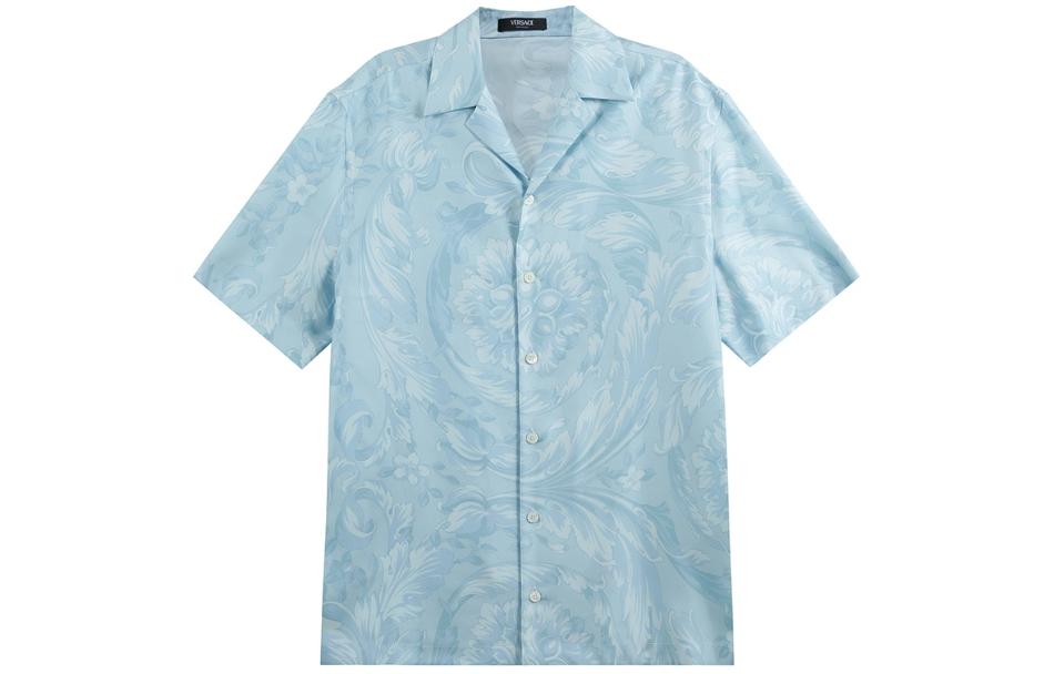 

Футболка с коротким рукавом Barocco Printed VERSACE, небесно-голубая