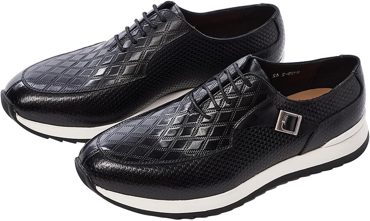 

Мужские повседневные туфли Santimon, модные кроссовки из натуральной кожи, туфли-оксфорды на выпускной, деловые повседневные современные дерби, удобные прогулочные туфли для мужчин, черный