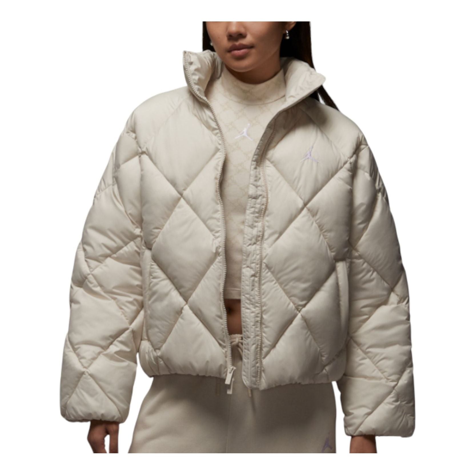 

Куртка (WMNS) Air Jordan Brooklyn Quilted Puffer Jacket 'Light Orewood Brown'