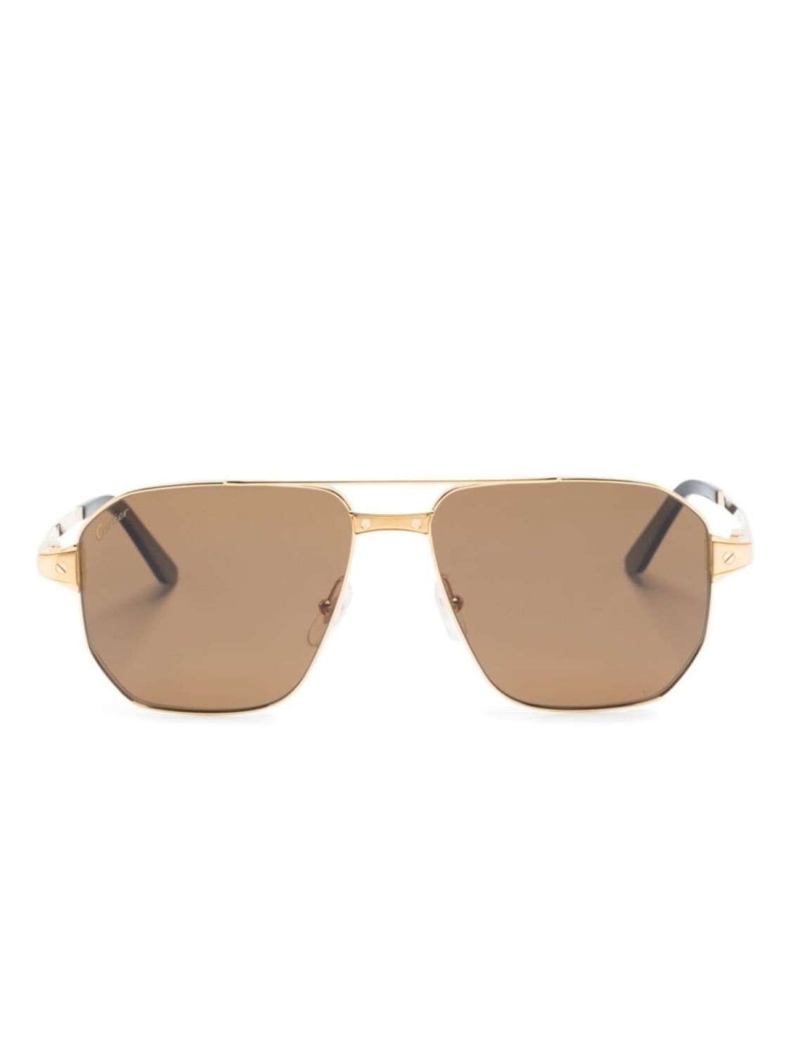 

Cartier Eyewear солнцезащитные очки-пилоты с логотипом, золотистый