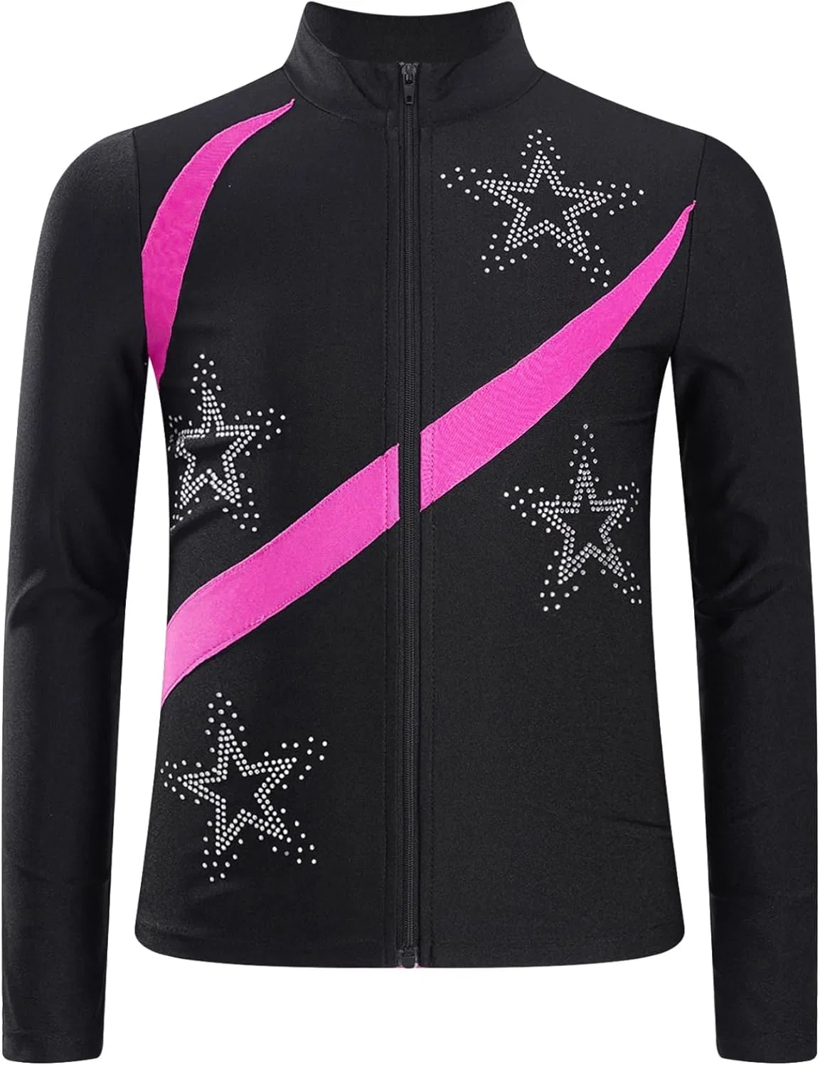 Детская куртка для катания на коньках с блестками, Miaeowve, Hot Pink