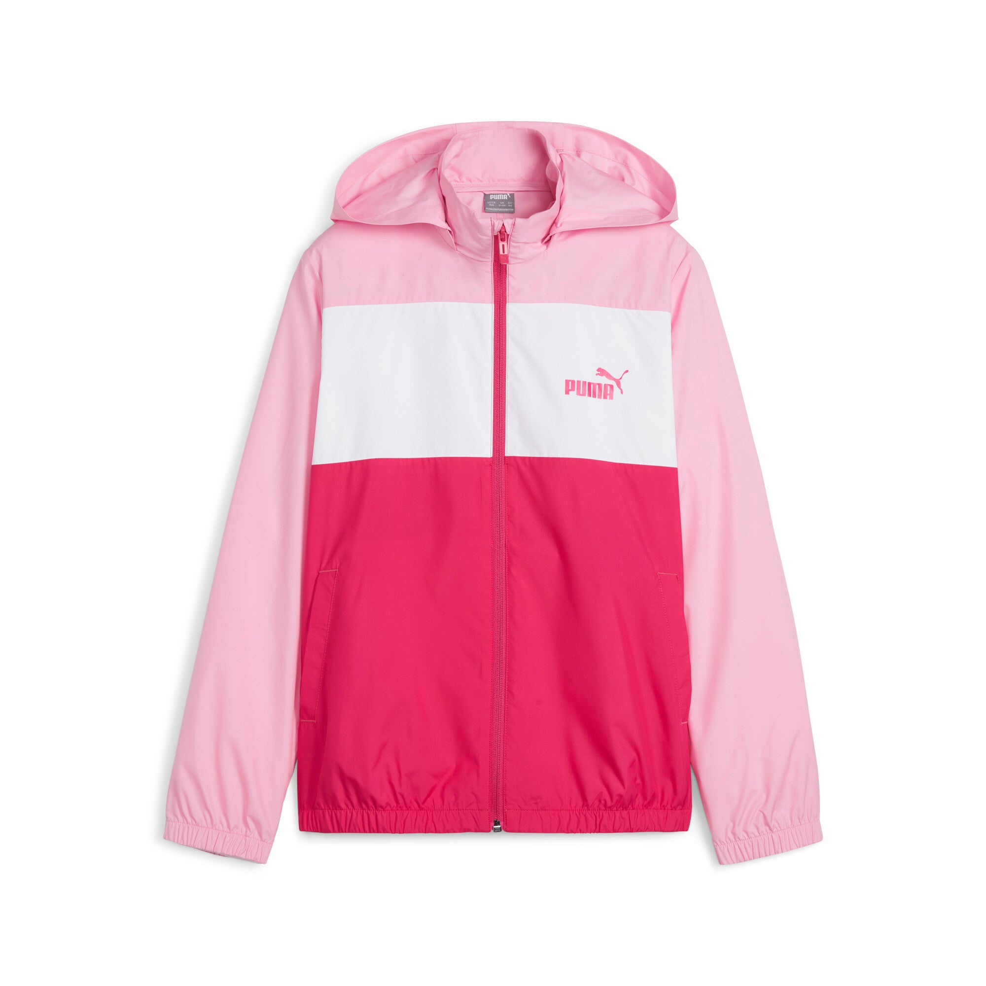 

Ветровка PUMA ESS+ для больших детей с цветными блоками, цвет garnet rose