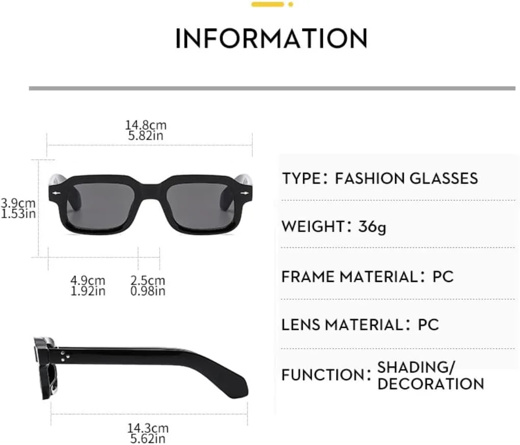 

Женские квадратные солнцезащитные очки, мужские прозрачные, для путешествий и отдыха, винтажные, ретро, ​​с защитой от УФ-излучения UV400 UATXTAU, Orange