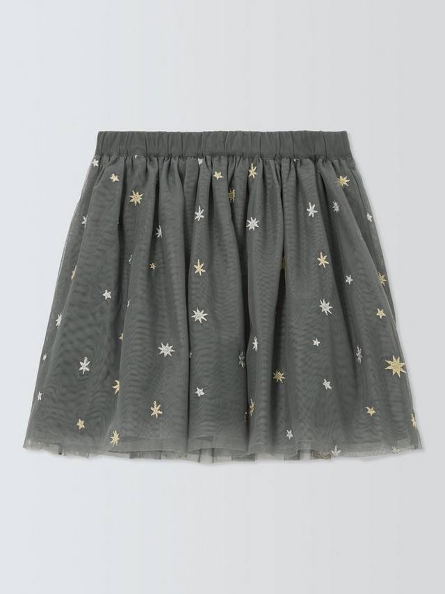 Детская юбка для праздника из тюля со звездами John Lewis, Black, Gold — фото 3