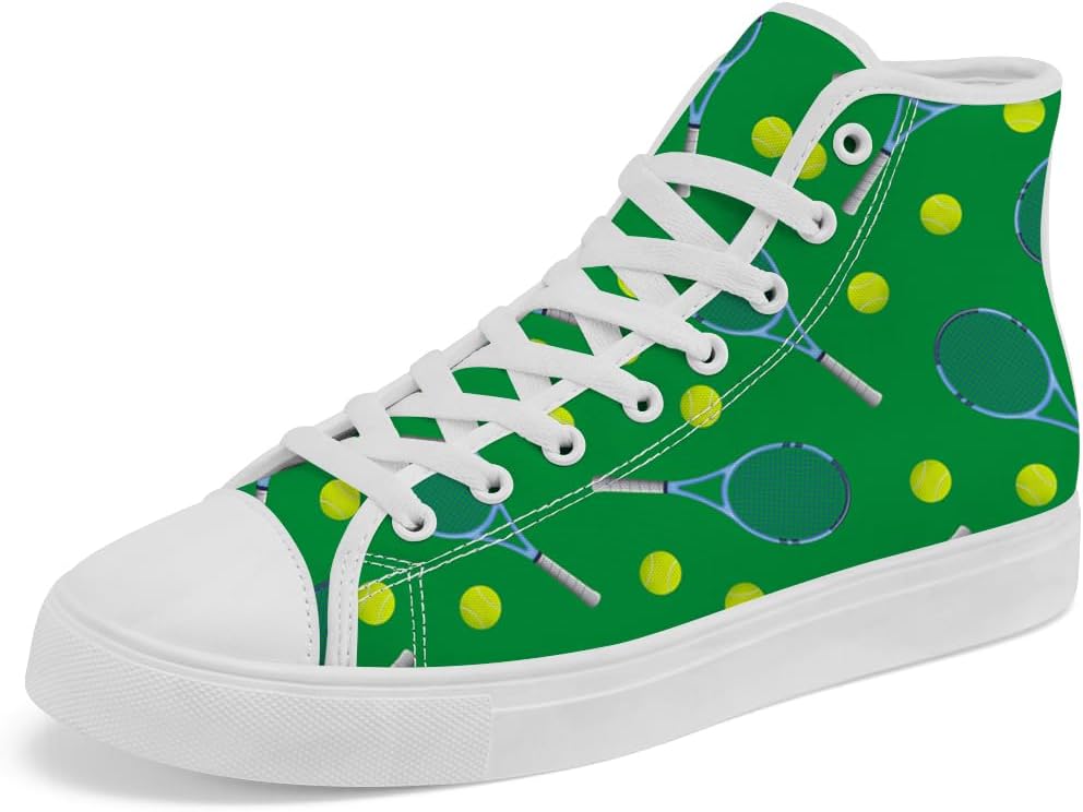 

Кеды на высокой подошве Chebing для мужчин и женщин с принтом теннисного мяча, шнуровкой и повседневным стилем, зеленый