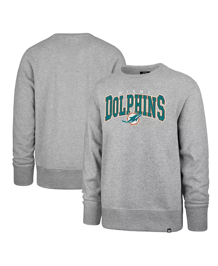 

Мужская серая толстовка Miami Dolphins Varsity Block Headline с капюшоном '47 Brand