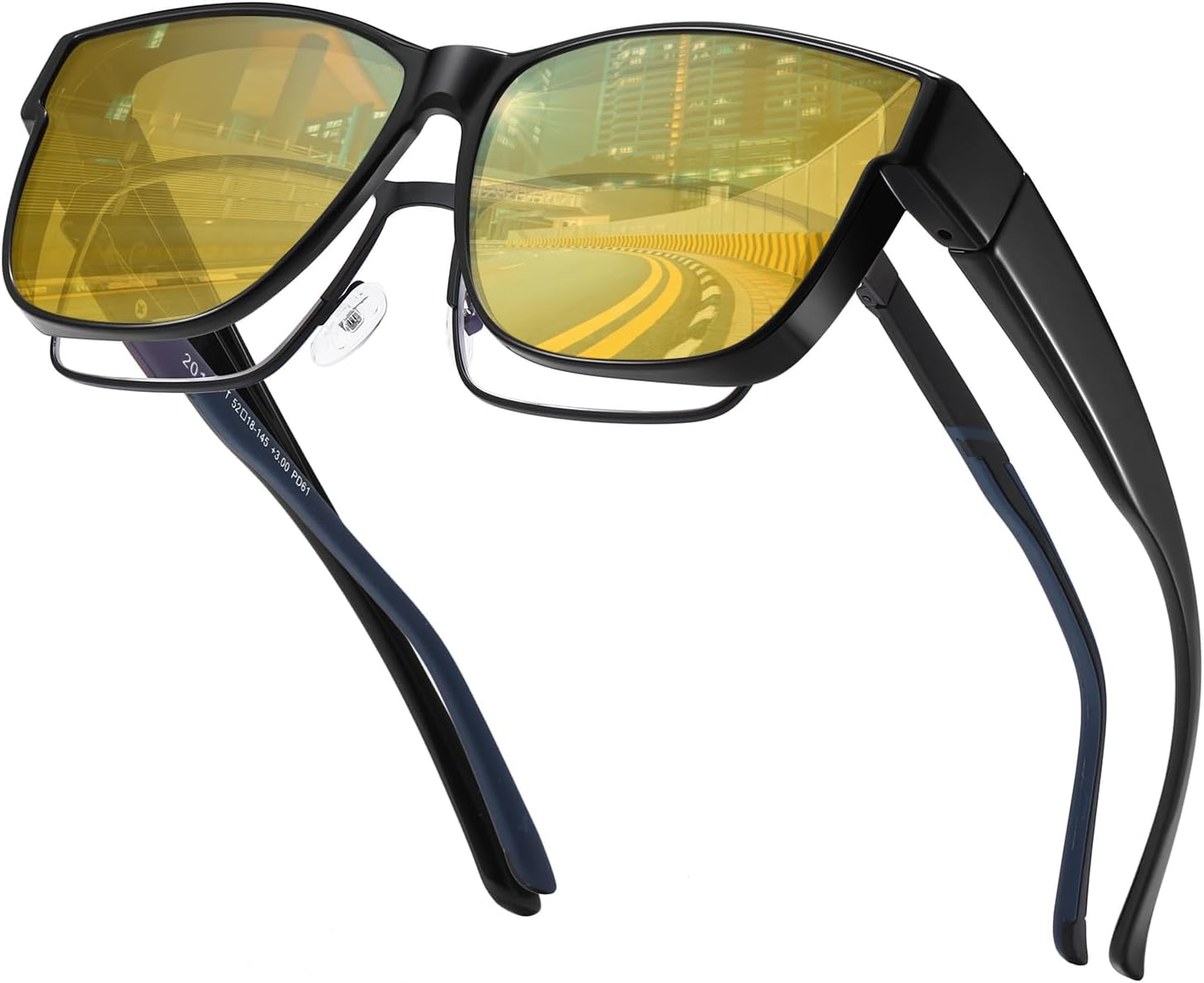 

Солнцезащитные очки увеличенного размера с поляризацией, подходящие для женщин и мужчин, модные солнцезащитные очки для вождения с защитой от УФ-излучения ZNEIAAPR, Black/Polarized Yellow