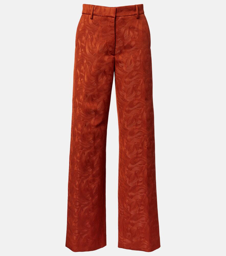 

Прямые брюки жаккард Dries Van Noten, Rust
