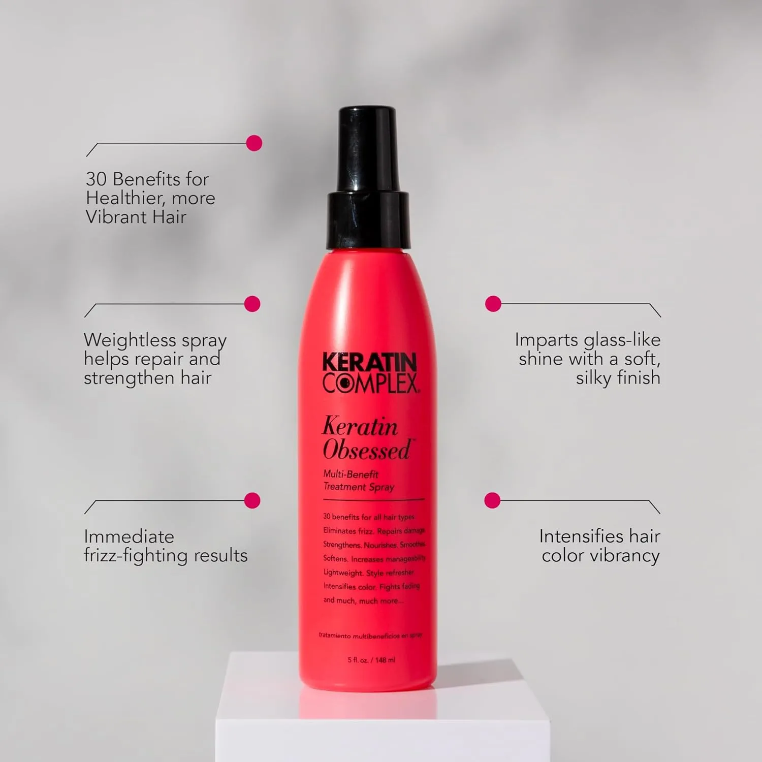 Keratin Complex - Многофункциональный спрей для ухода за кожей Keratin Obsessed - 140 мл 148 мл (1 шт.) — фото 3