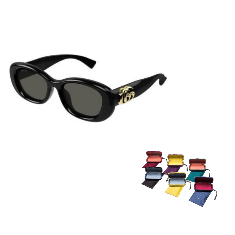 

GUCCI Солнцезащитные очки овальной формы Eyewear Oval Frame, Black