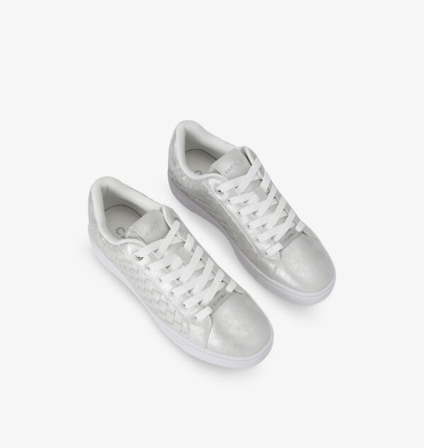 Низкие кроссовки Daze Weave из искусственной кожи с логотипом Carvela, серебряный — фото 2
