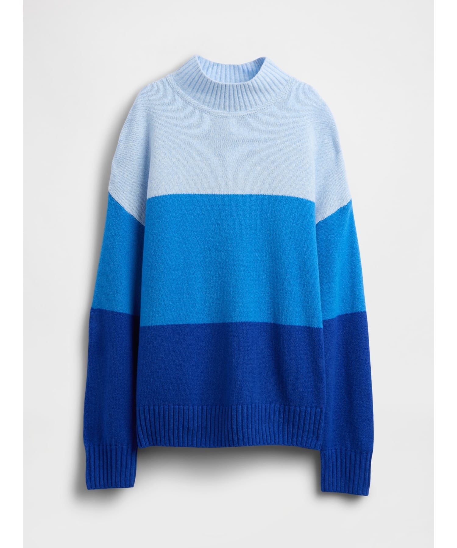 (K)CashSoft Кашемировый полосатый свитер-туника (детский) GAP, BLUE_STRIPE — фото 4