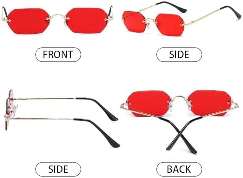 

Мужские солнцезащитные очки без оправы, женские солнцезащитные очки с градиентным переходом цвета, модные винтажные металлические очки MTZJH, Silver-blue