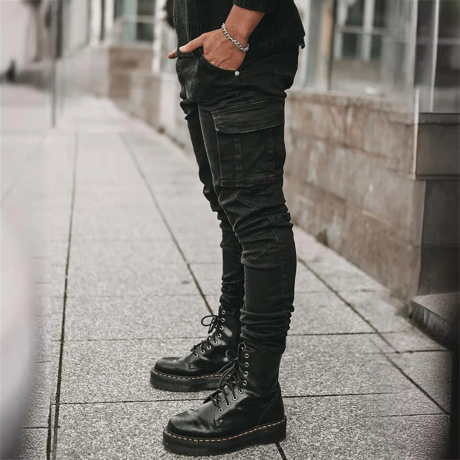 Джинсы, стрейч, Black — фото 3