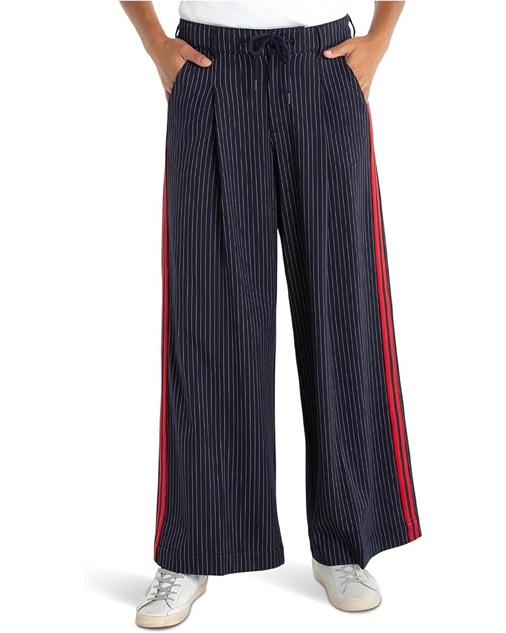 

Женские брюки Liverpool Los Angeles High-Rise Wide Leg Pleated Trouser with Side Stripe 30" inseam, Deep Midnight/ White Stripe