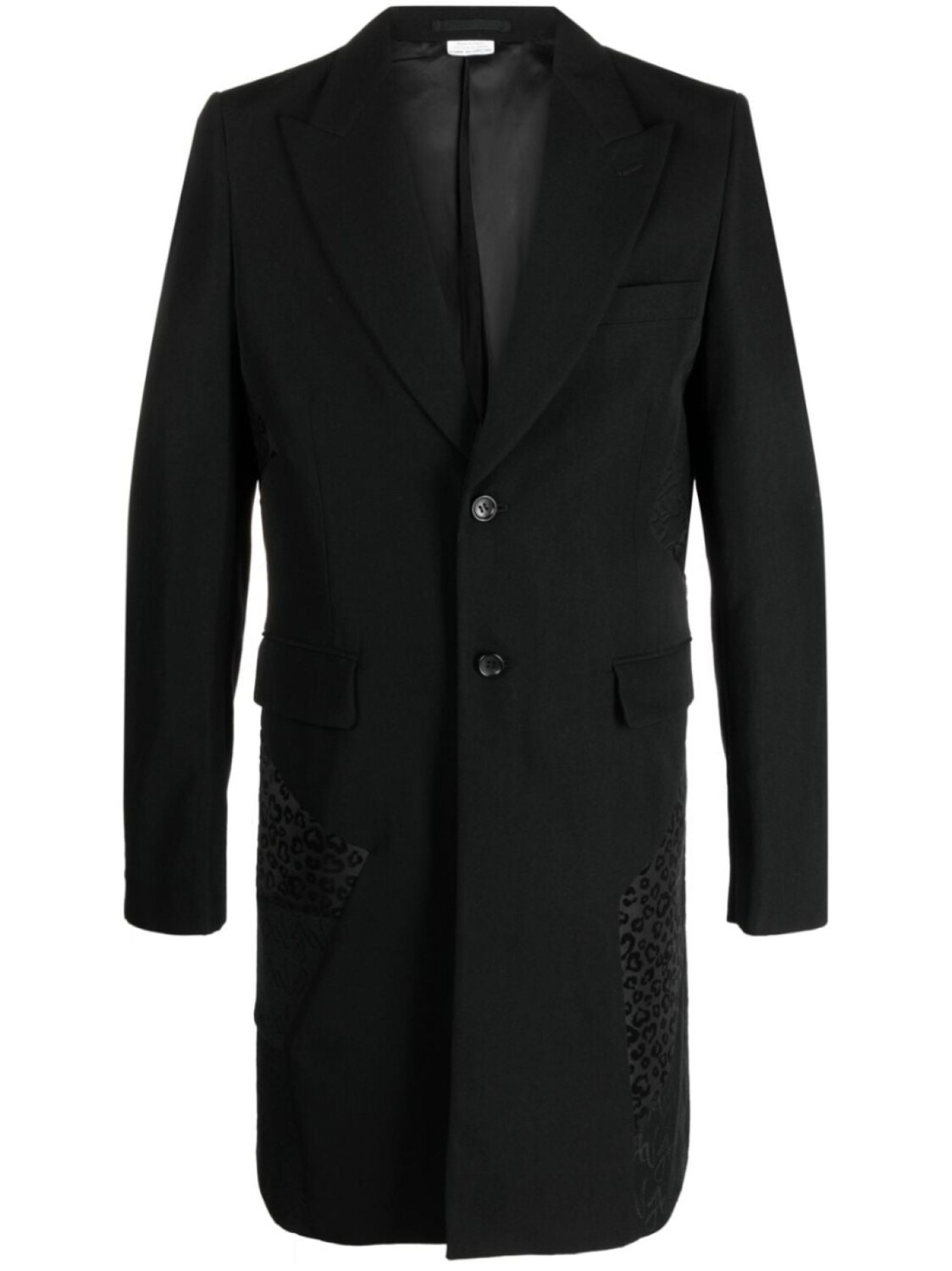 

Однобортное пальто с принтом Comme des Garçons Homme Plus, черный