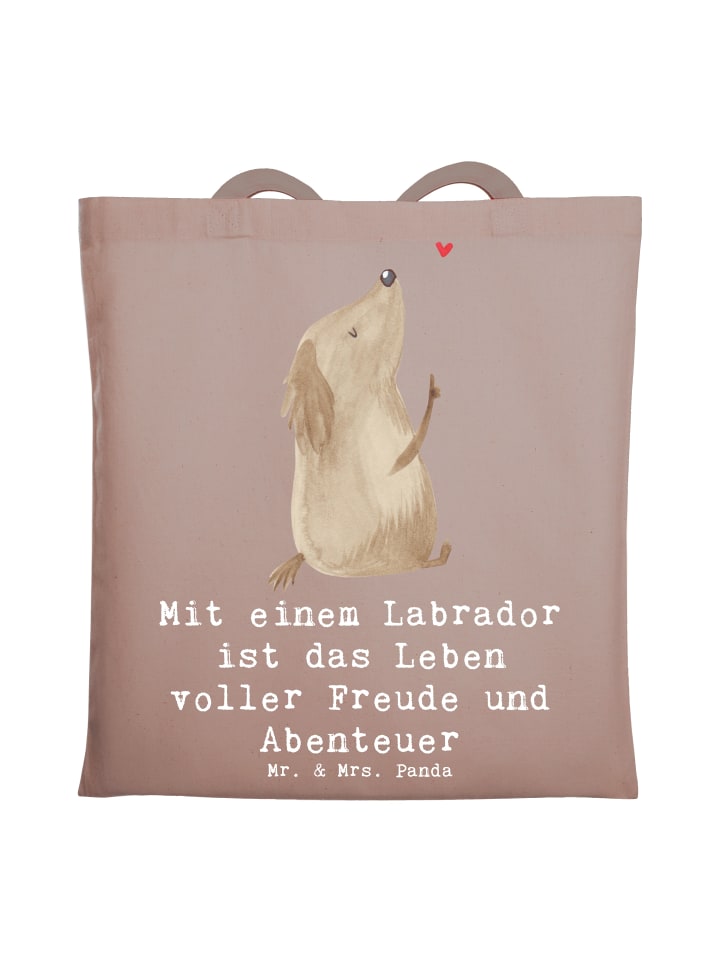 

Mr. & Mrs. Panda Сумка Labrador Life с надписью, пастельно-коричневого цвета
