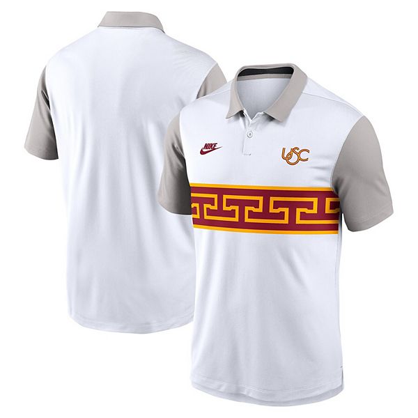 

Мужская бело-серая футболка-поло usc trojans athletic prep legacy logo vapor performance Nike