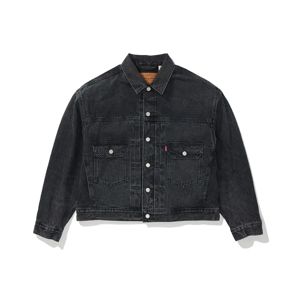 Stussy X Levi's Джинсовая Куртка с Жаккардовым Узором Levis, Черный — фото 2