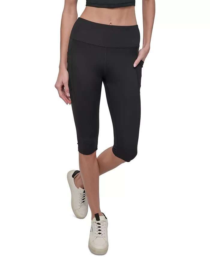 

Спортивные женские компрессионные капри с высокой талией Balance DKNY, черный
