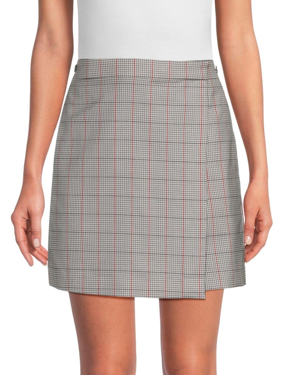 

Шорты-шорты из шерсти в клетку Thom Browne, цвет Medium Grey