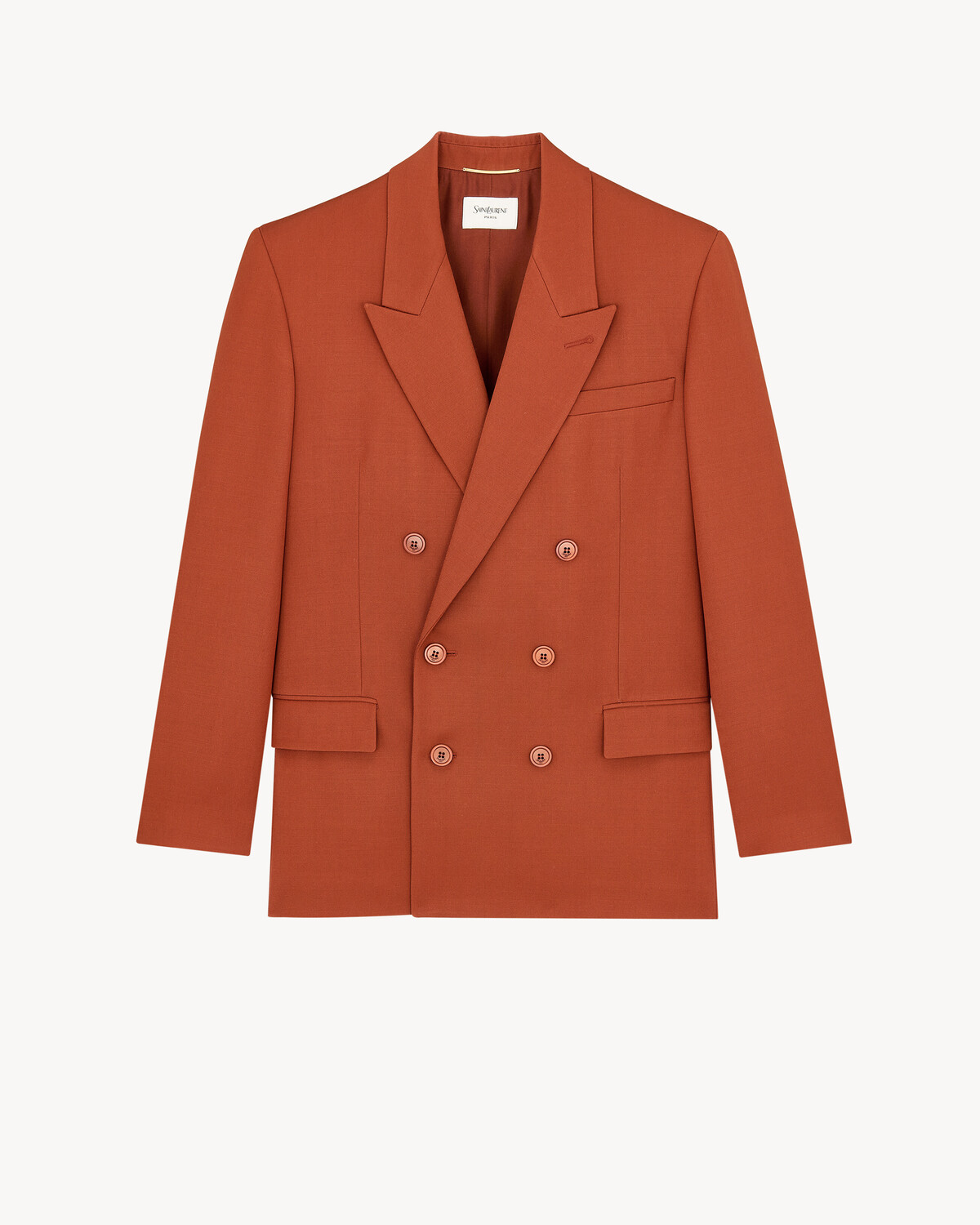 

Жакет из шерстяного габардина Saint Laurent, красный