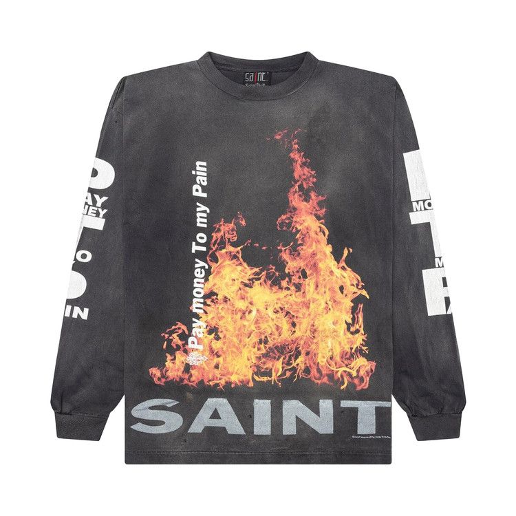 

Футболка SAINT Mxxxxxx x Pay Money To My Pain SR To SS Long-Sleeve Tee, Black