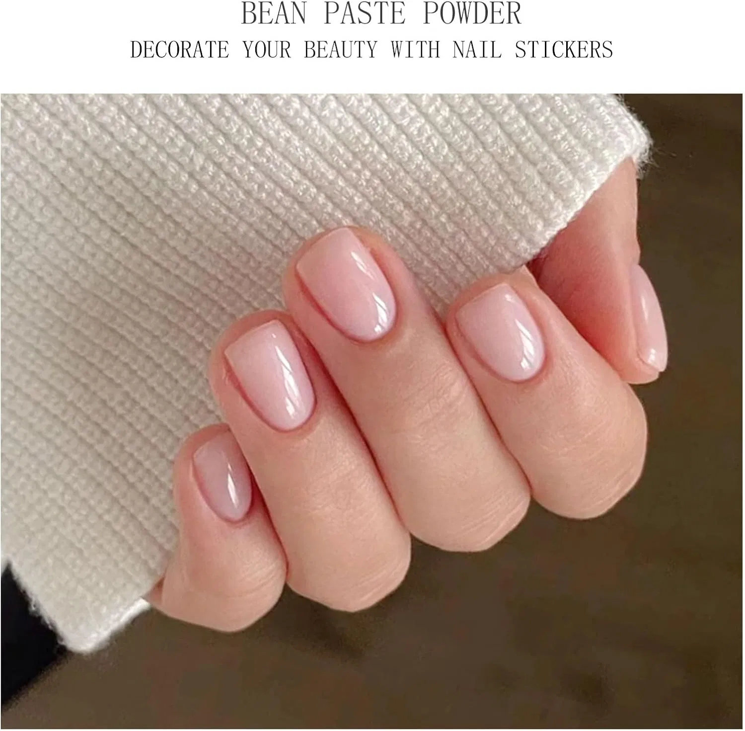 Наклейки для ногтей JMEOWIO Cream Light Pink, УФ-отверждаемые Jmeowio — фото 2