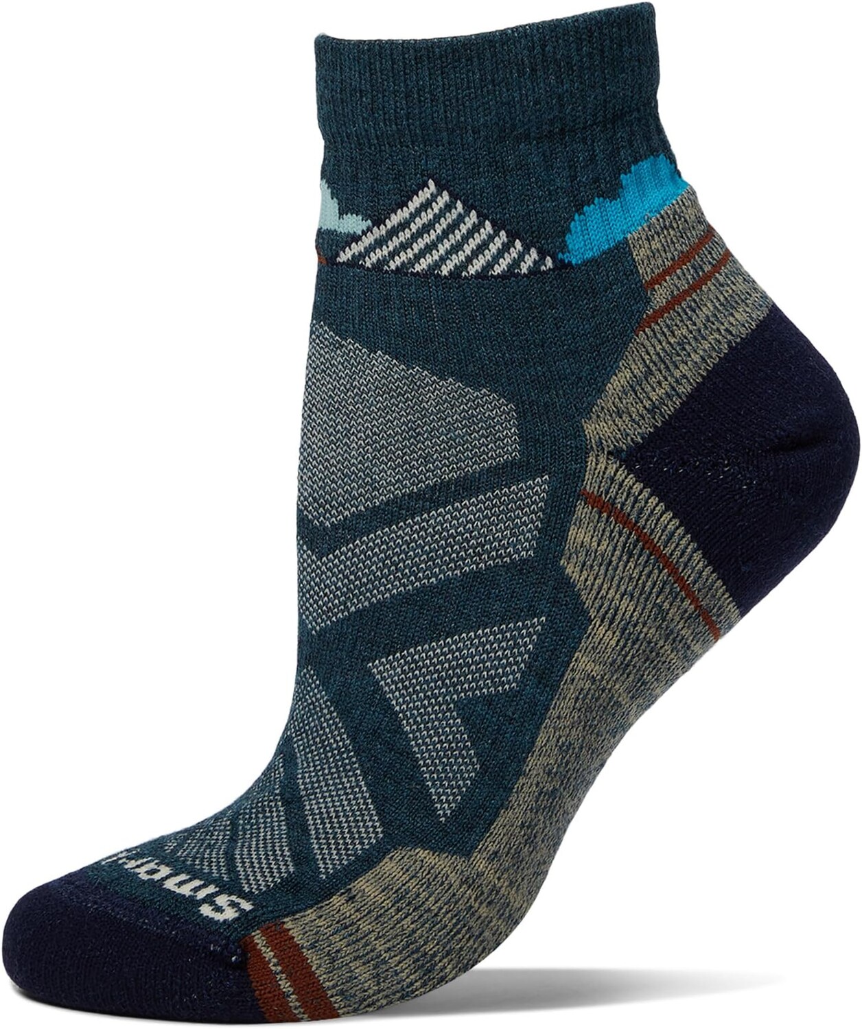 

Легкая подушка для походов с прозрачным каньоном на щиколотке Smartwool, цвет Twilight Blue
