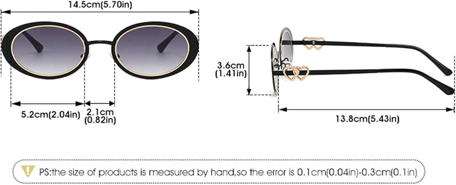 

COTIA Модные винтажные овальные солнцезащитные очки для женщин и мужчин, металлические, маленькие, овальные, в классическом стиле 90-х, милые декоративные очки, Black